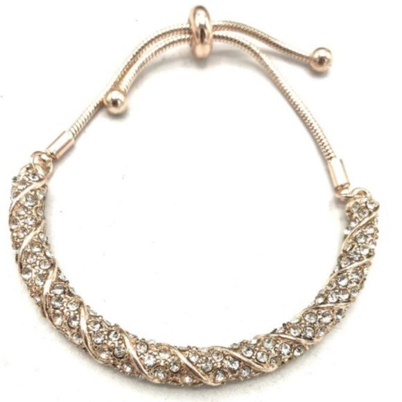 3/$35 💗 Swarovski Cluster Slider Bracelet - Picture 1 of 3